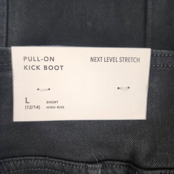 SOLD OUT American Eagle Outfitters Pants Women L Black Pull Kick Boot Cargo NWT - Picture 12 of 15